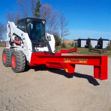 log splitter for bobcat skid steer|log screw splitter bobcat attachment.